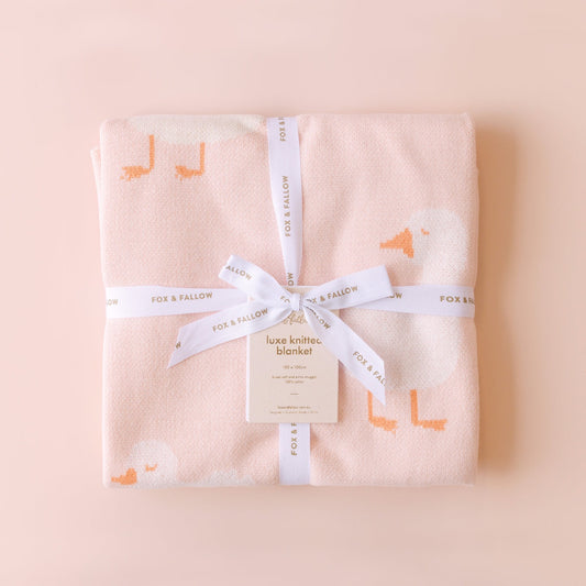 Pink Ducks Blanket