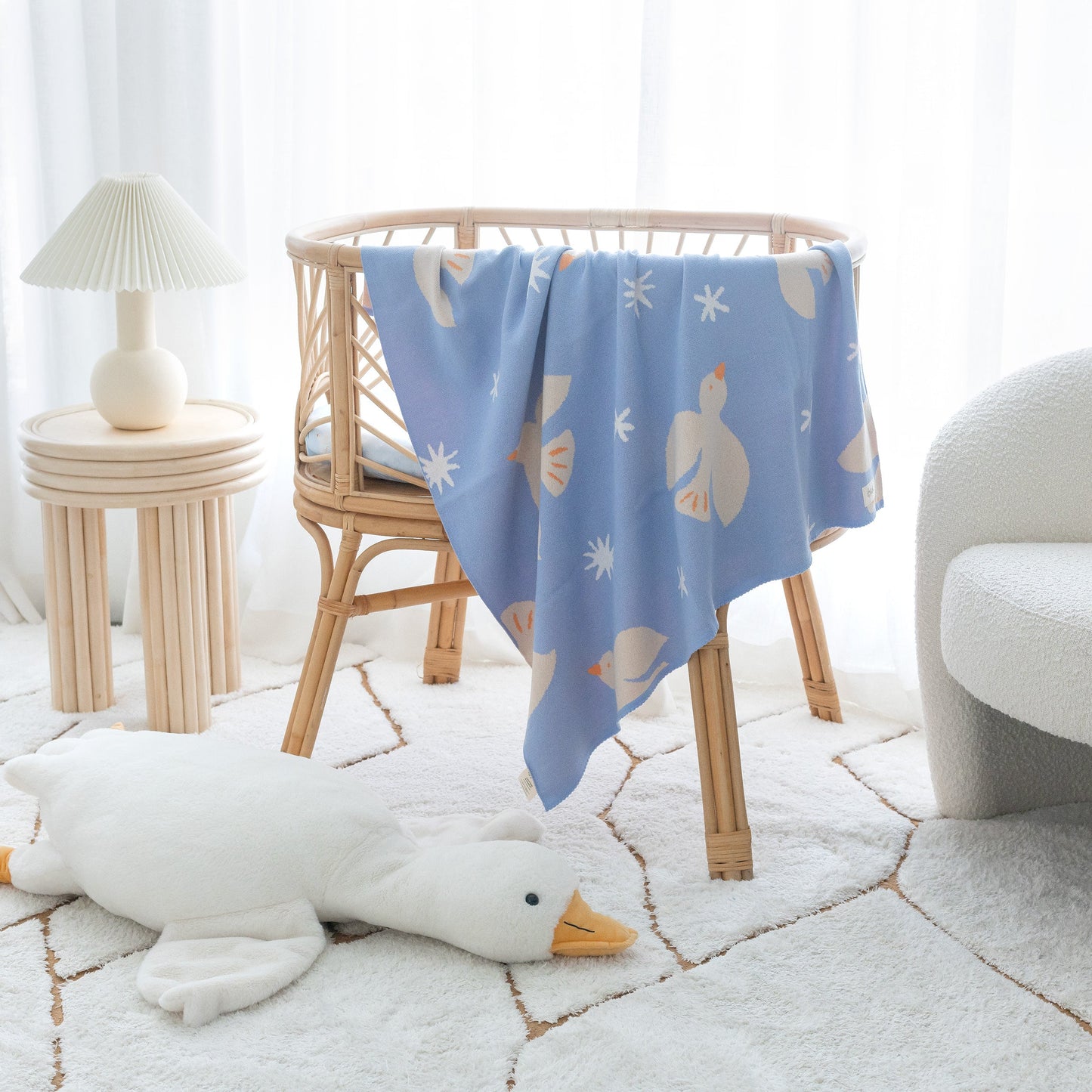 Blue Doves Blanket