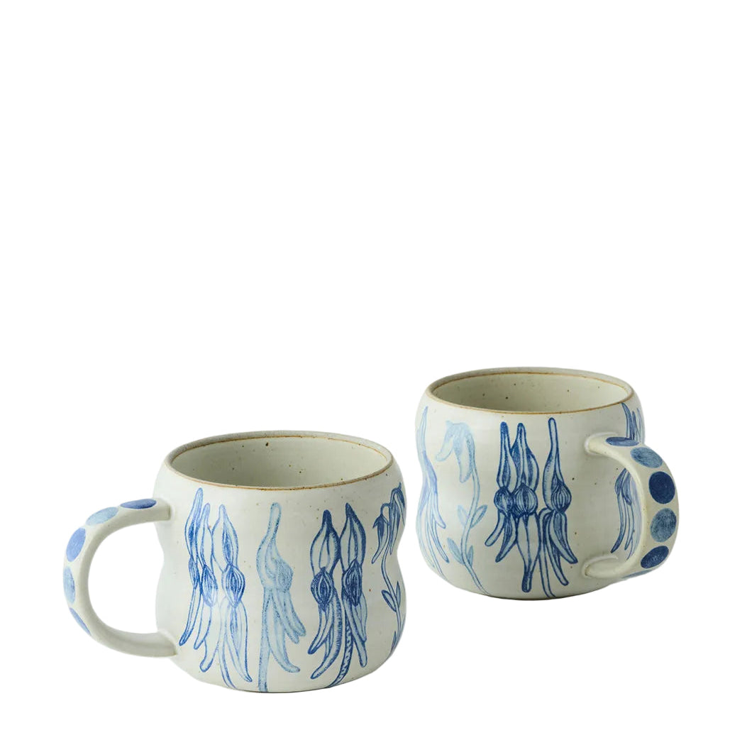 Desert Pea Bushland Mugs Set of 2