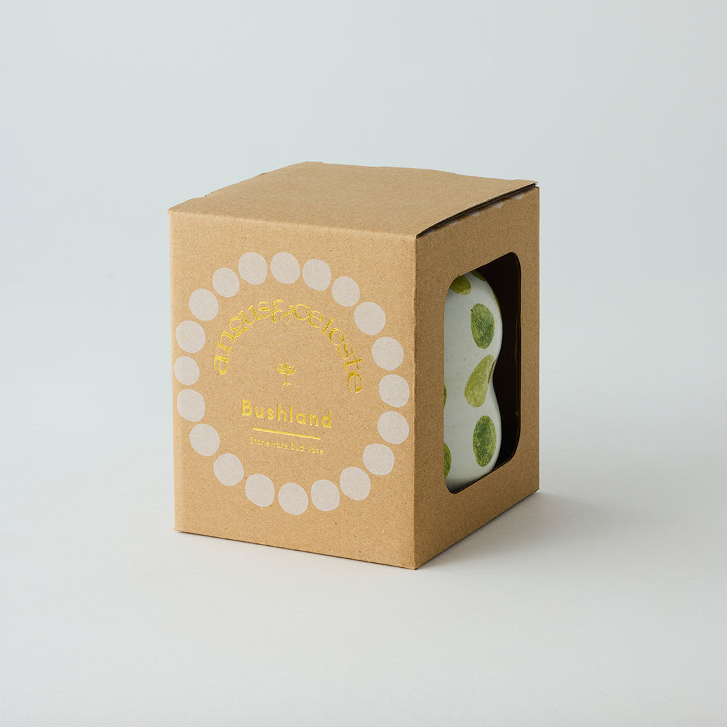 Green Bushland Spot Bud Vase