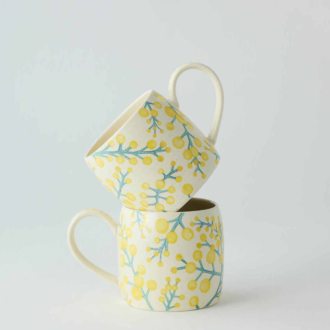 Wattle Buttermilk Mugs Set of 2