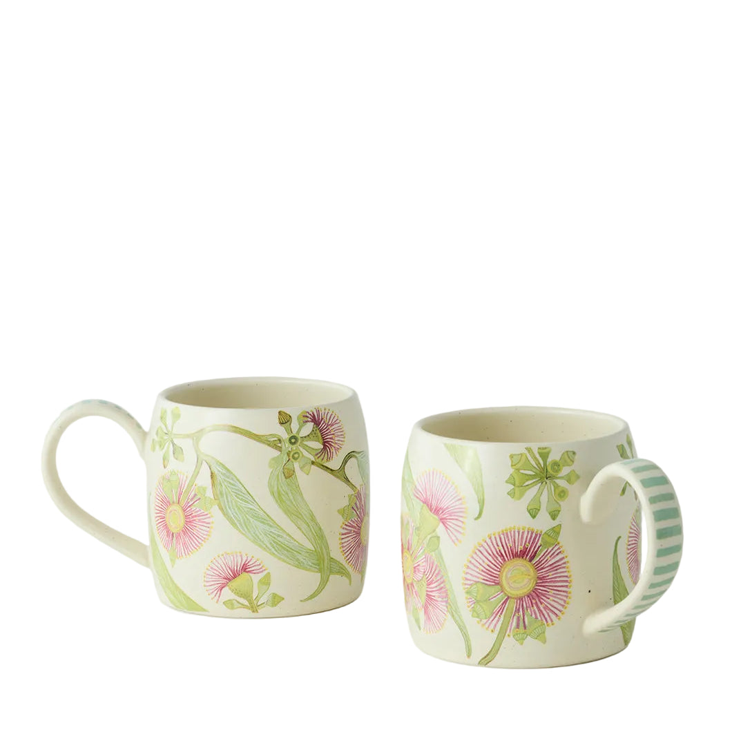 Pink Eucalyptus Buttermilk Mugs Set of 2