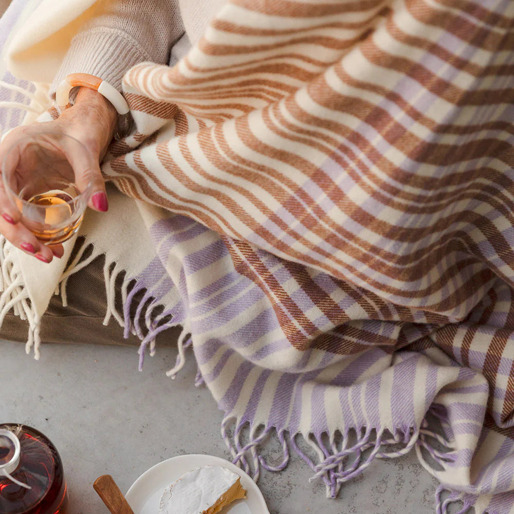 Bask Orchid Merino Wool Throw