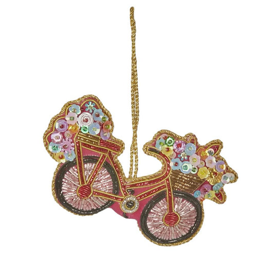 Bicycle Sequin Hanging Decoration