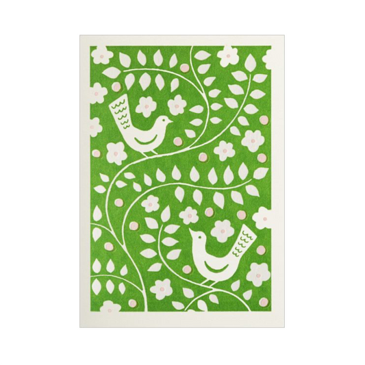 Bird Pattern Mini Greeting Card