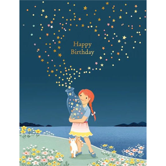 Bottle Birthday Greeting Card