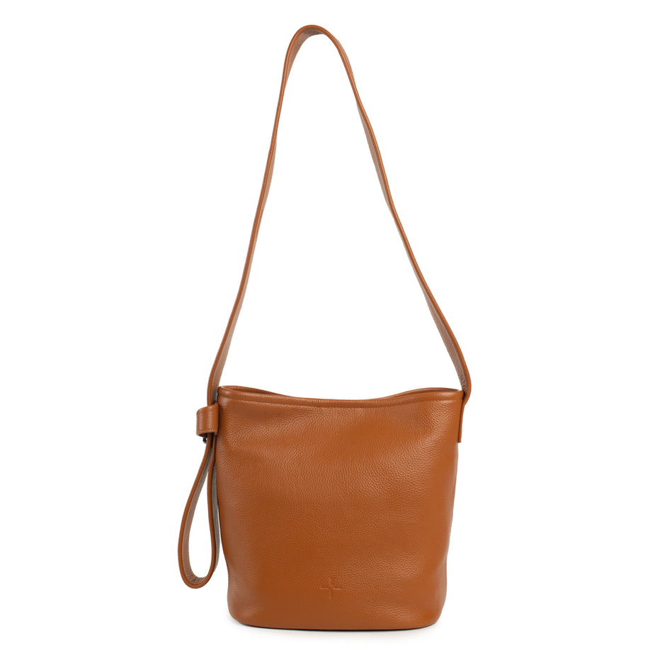 Brooke Bucket Bag Pebbled Tan