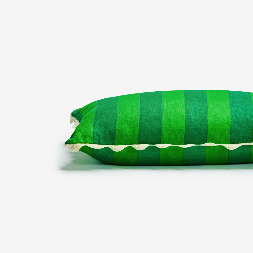 Bold Stripe Green Cushion