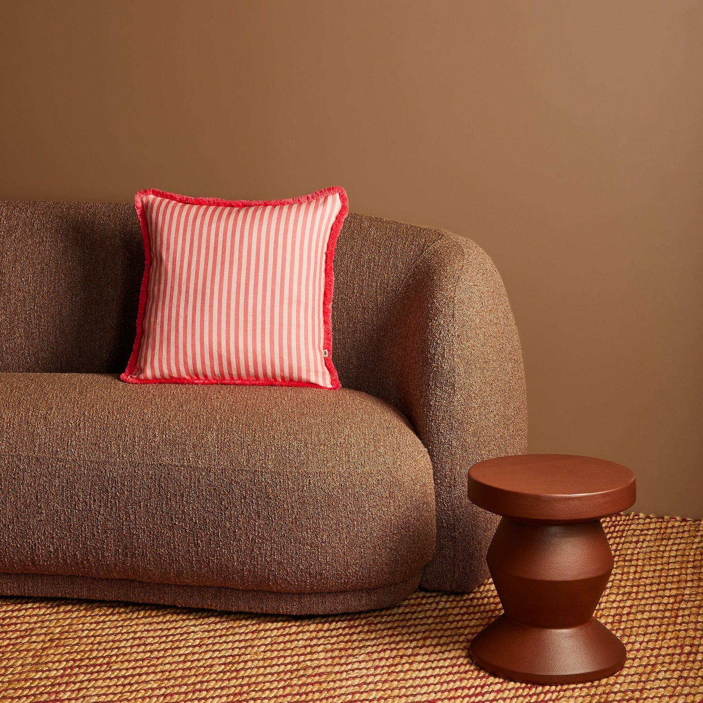 Pinstripe Rose Cushion