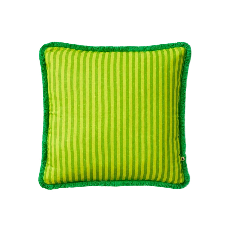 Pinstripe Lime Cushion