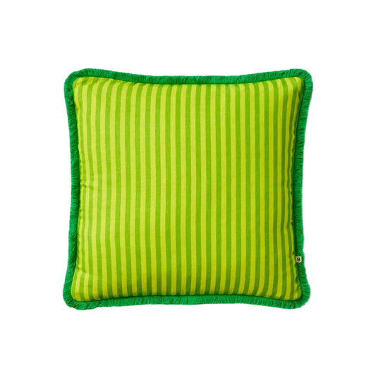 Pinstripe Lime Cushion