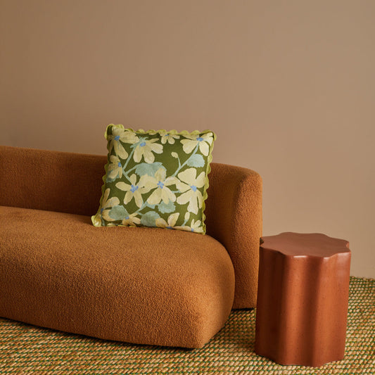 Violet Khaki Cushion