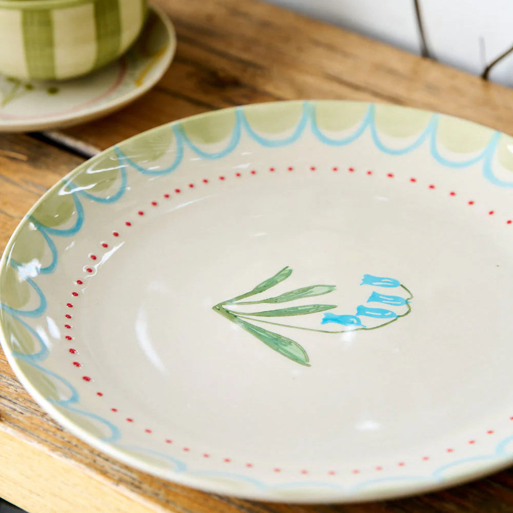 June's Garden Blue Bell Cake Plate