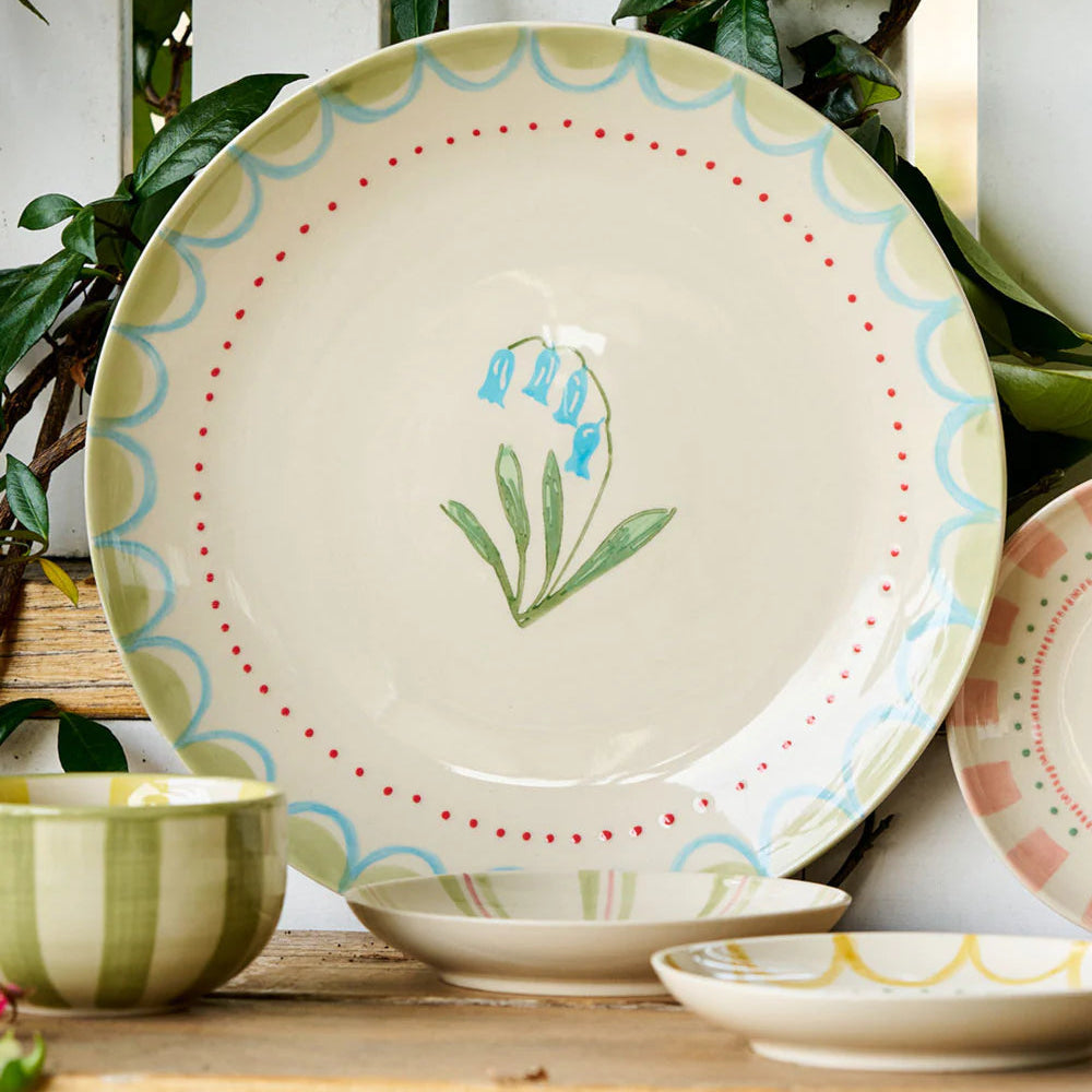 June's Garden Blue Bell Cake Plate