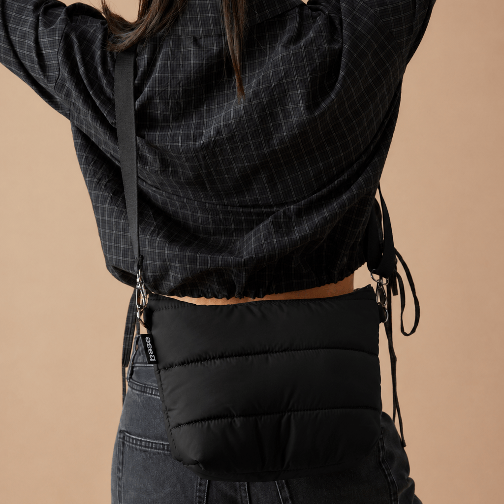 Black Stash Base Crossbody Bag
