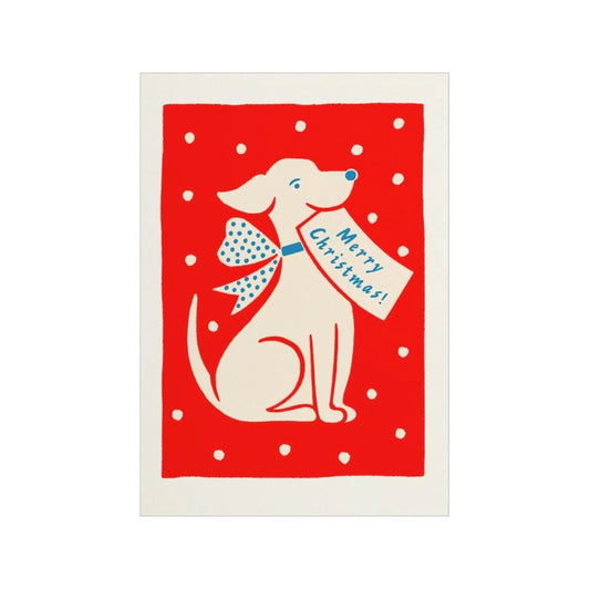 Christmas Dog Mini Greeting Card