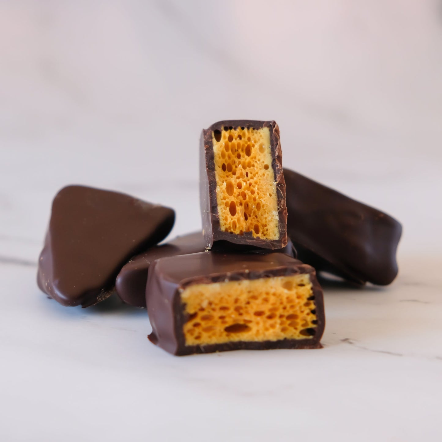 Tasmanian Leatherwood Honeycomb  Dark Chocolate Bites