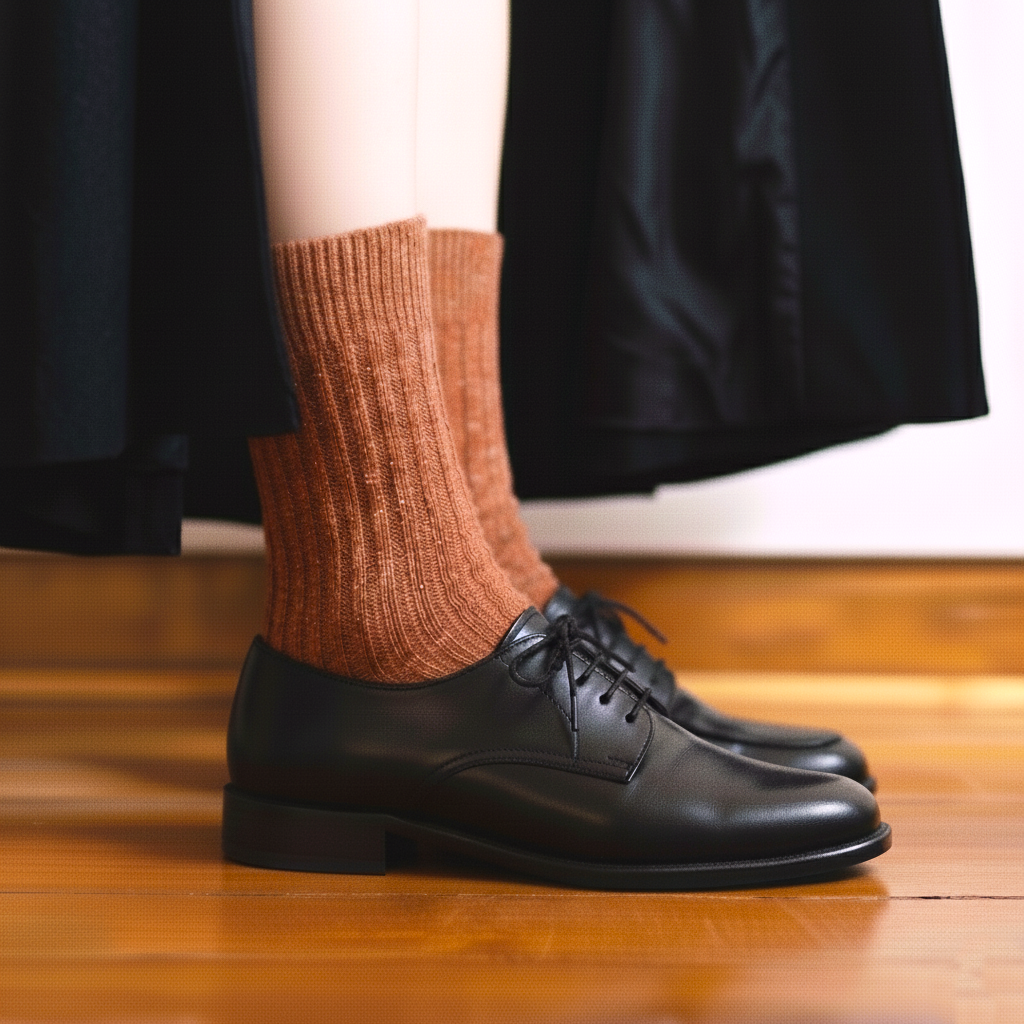 Rust Dust Star Silk & Wool Socks