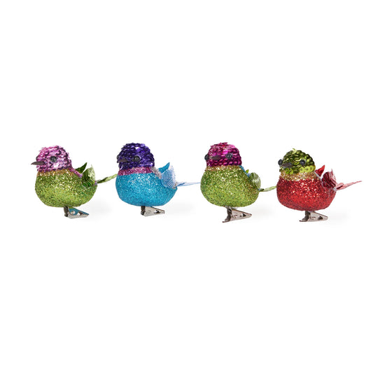 Fa La La Sequin Clip Birds 8 Pack