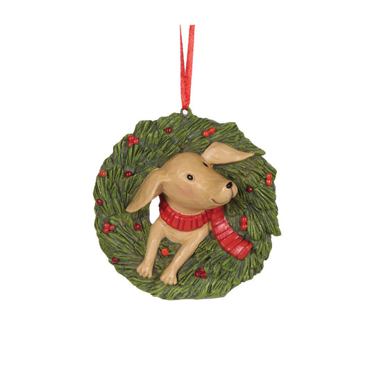 Festive Dog Hanging Ornament