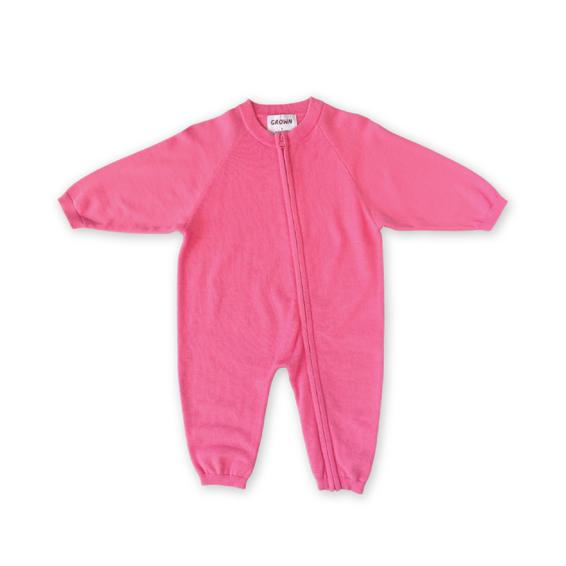 Organic Essential Sorbet Baby Zip Starsuit