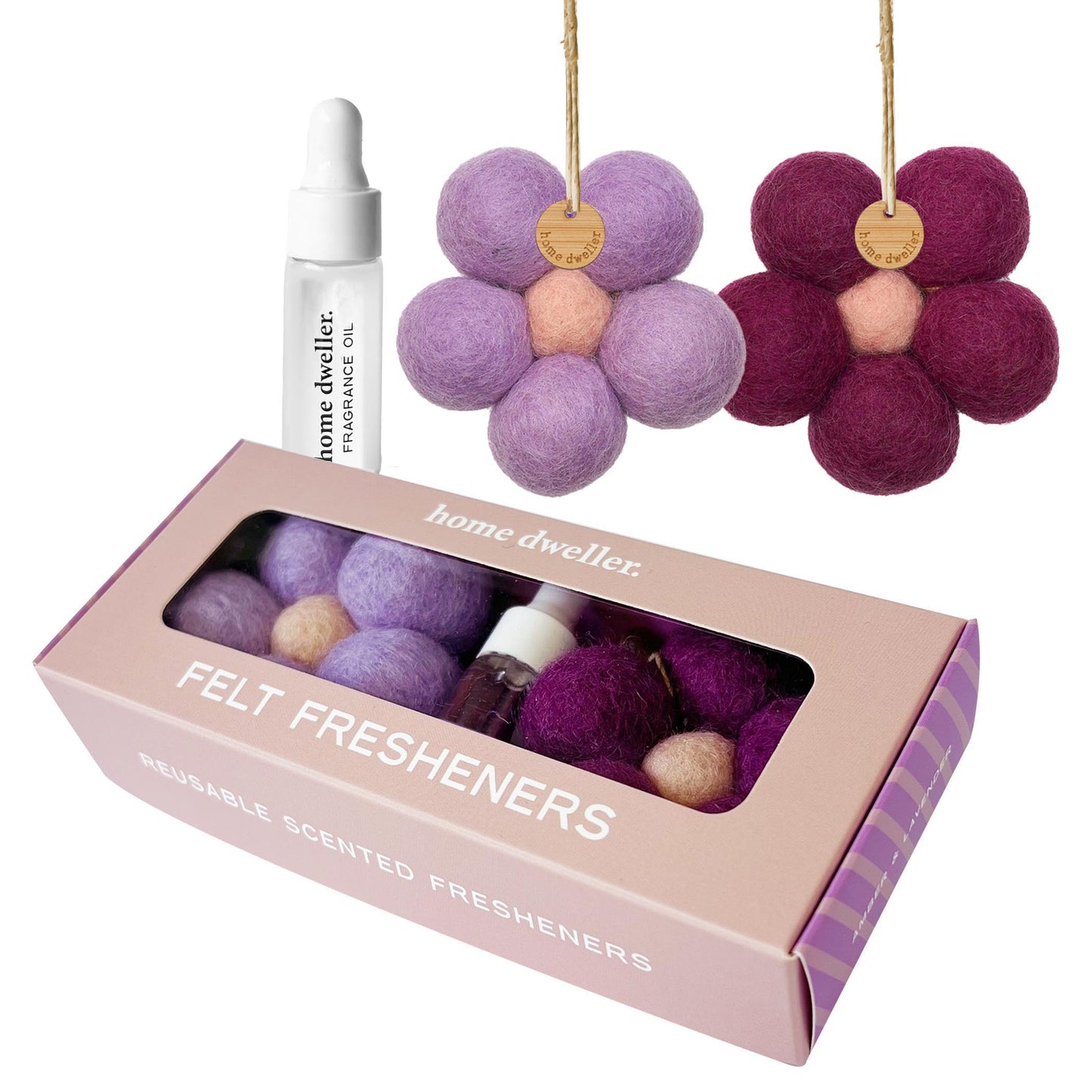 Felt Flower Fresheners - Amber & Lavender