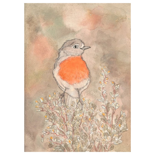 Flame Robin Greeting Card