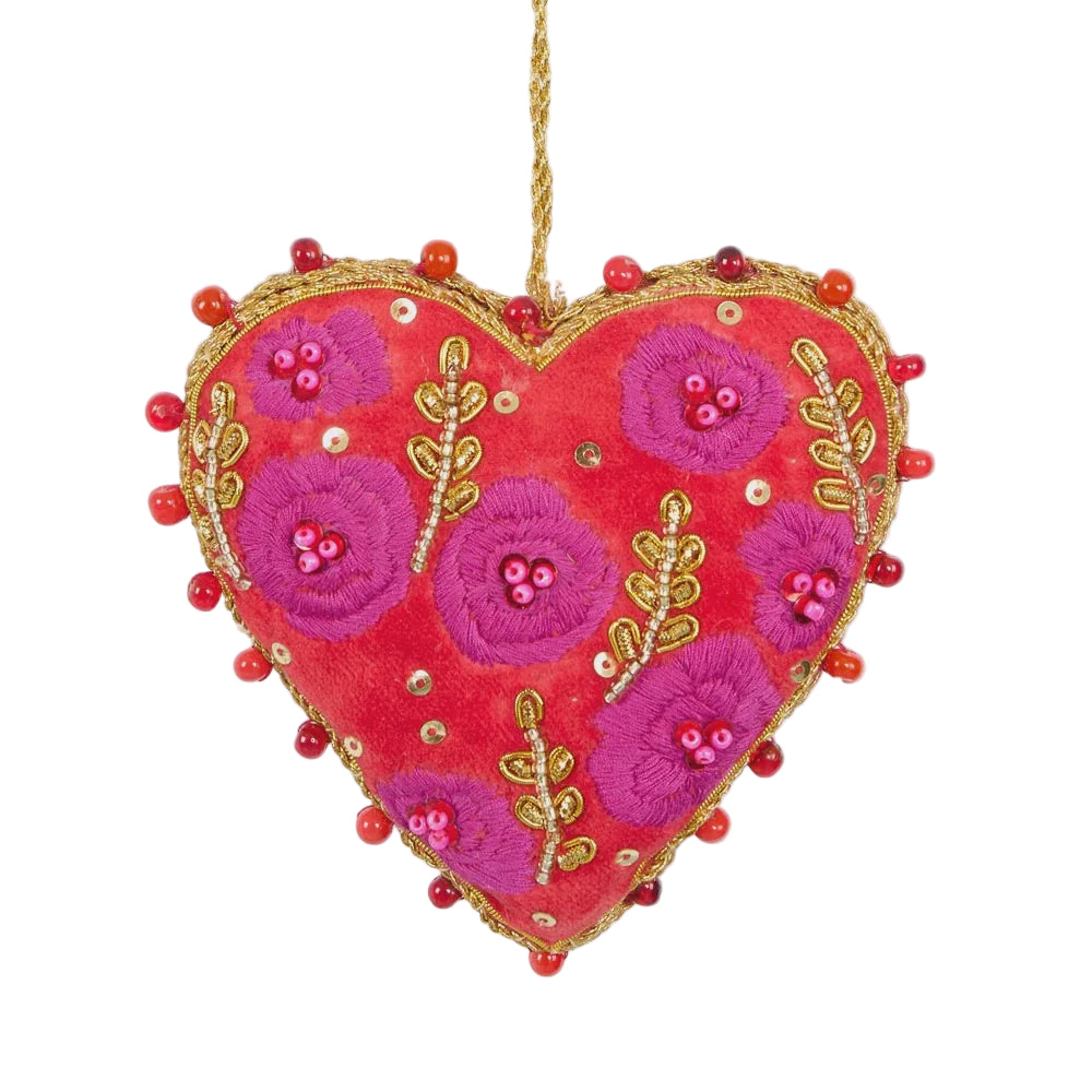 Florale Velvet Heart Decoration