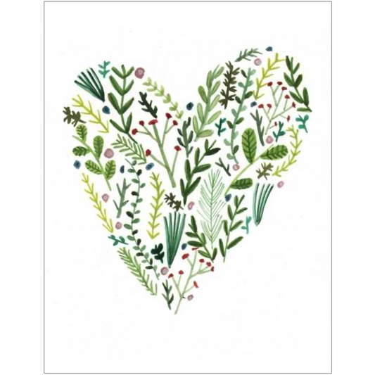 Floral Heart Greeting Card