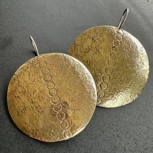 Mars Return Brass Earrings