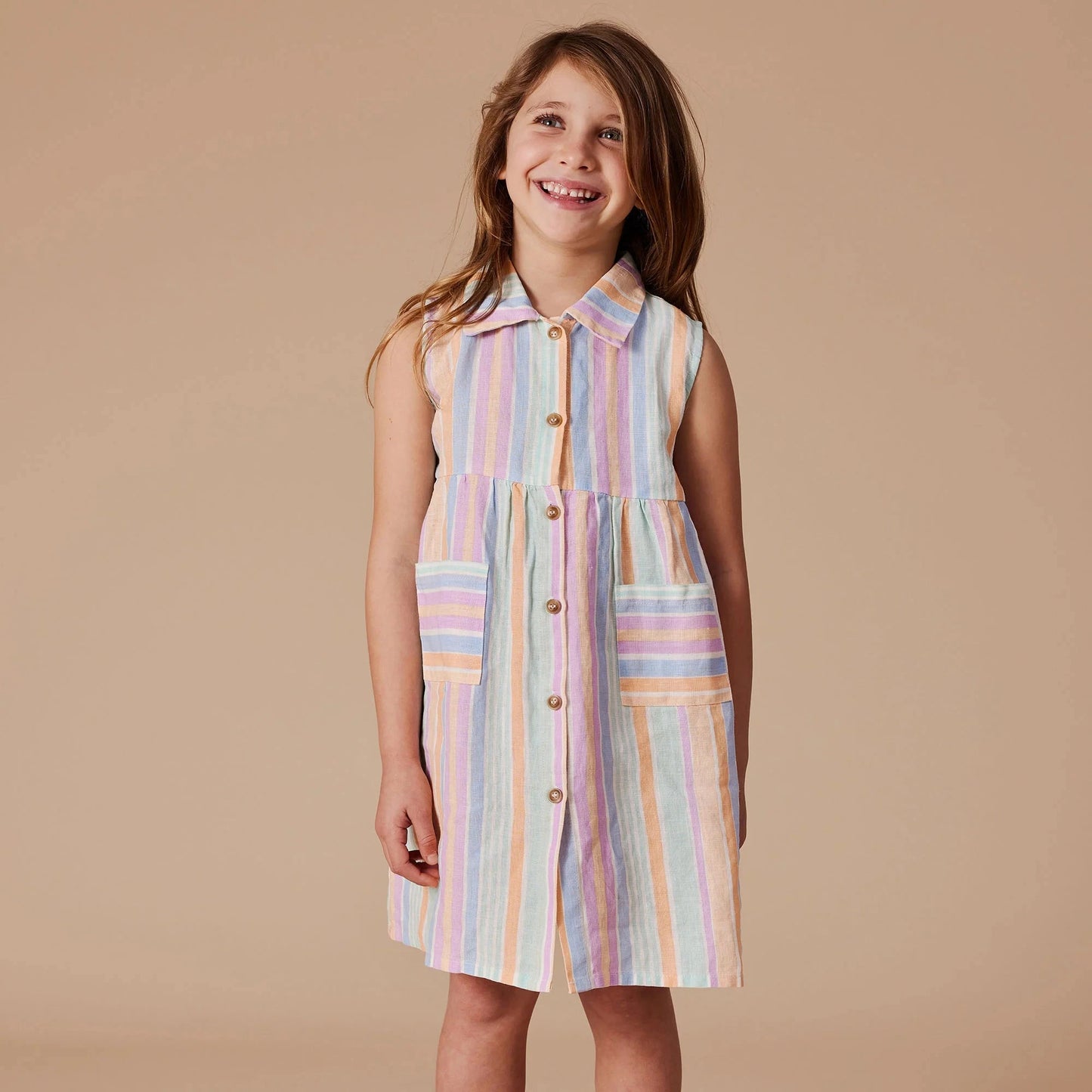 Rudy Stripe Linen Dress