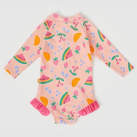 Fruit Salad Long Sleeve Kids Swimsuit