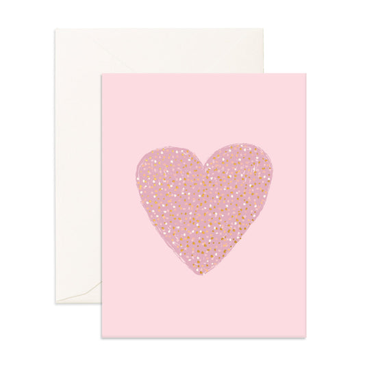 Sprinkle Heart Pink Greeting Card