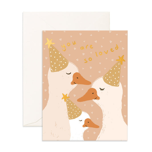 Birthday Duck Family Greeting Card