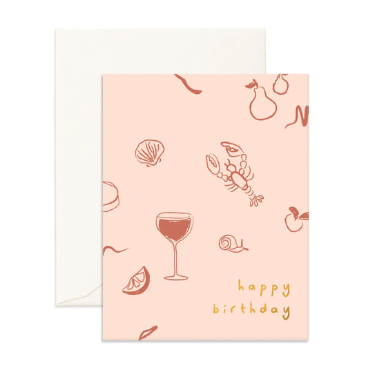 Birthday Long Lunch Greeting Card