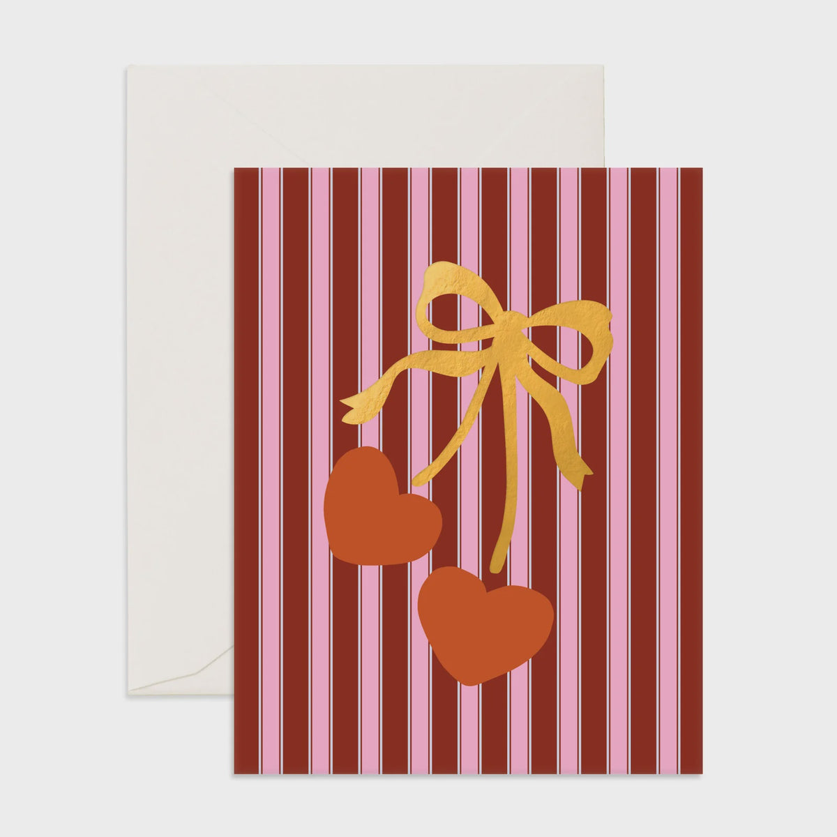 Cherry Bow Greeting Card