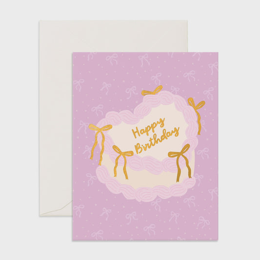 Birthday Vintage Cake Greeting Card