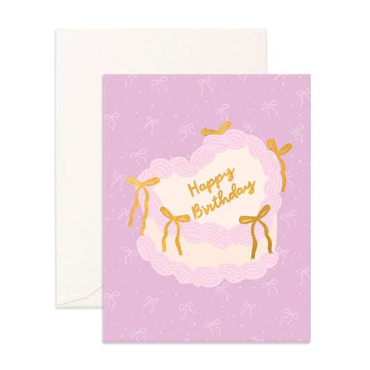 Birthday Vintage Cake Greeting Card