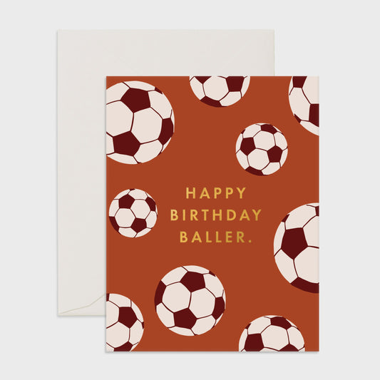 Birthday Soccer Baller Greeting Card
