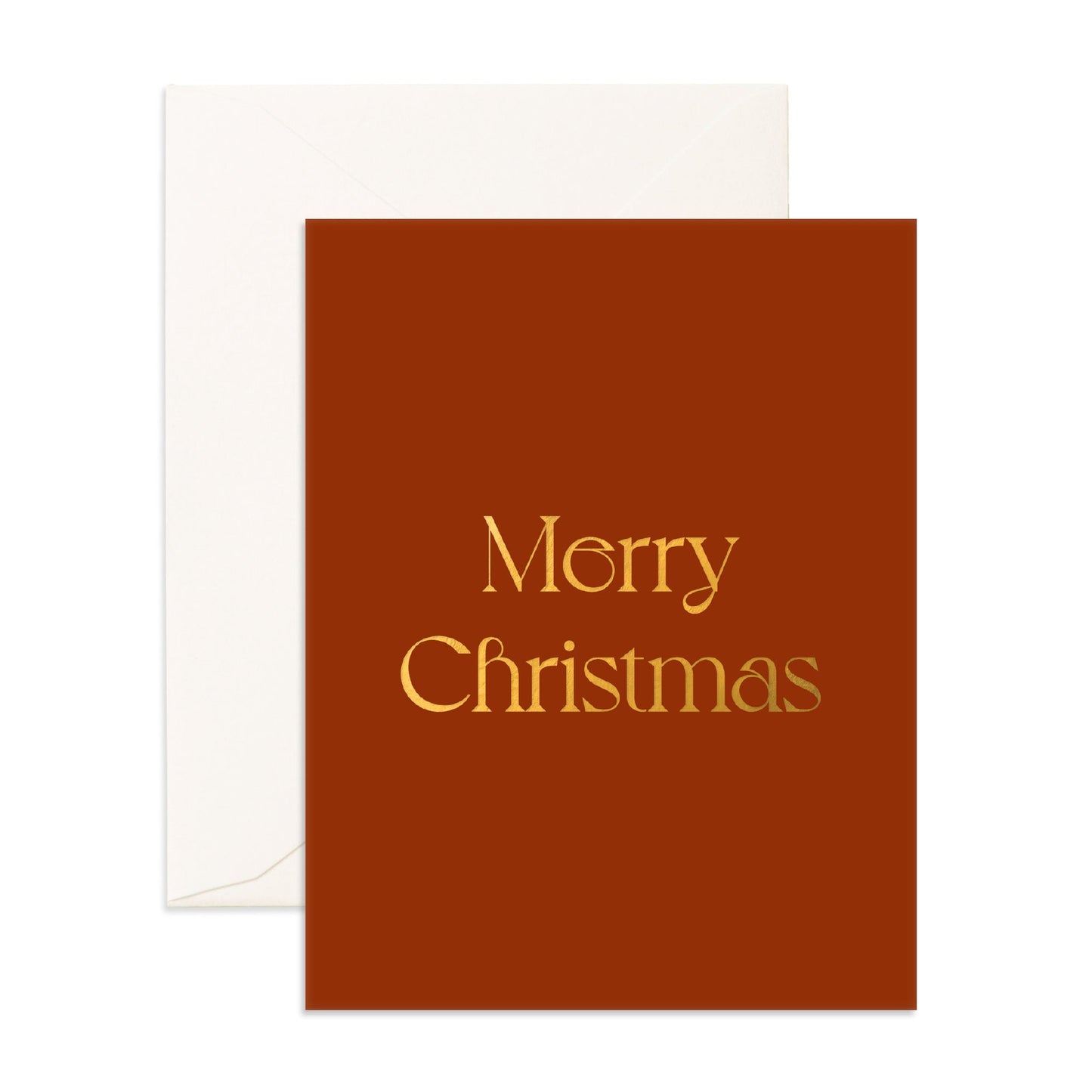 Merry Christmas Crimson Greeting Card