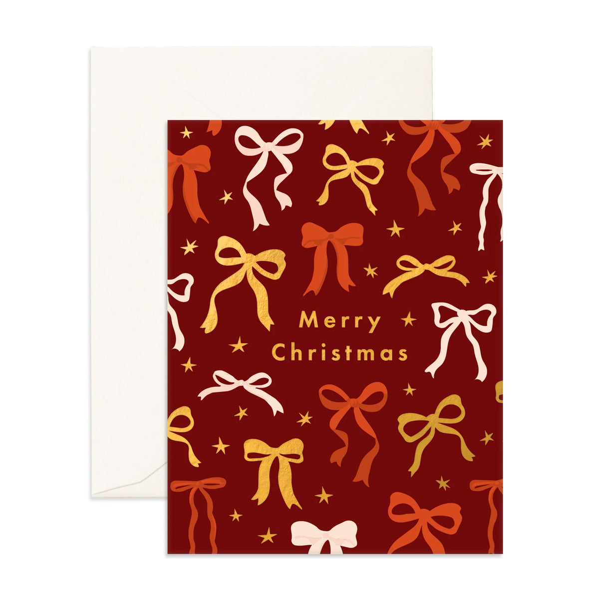 Merry Christmas Bows Greeting Card