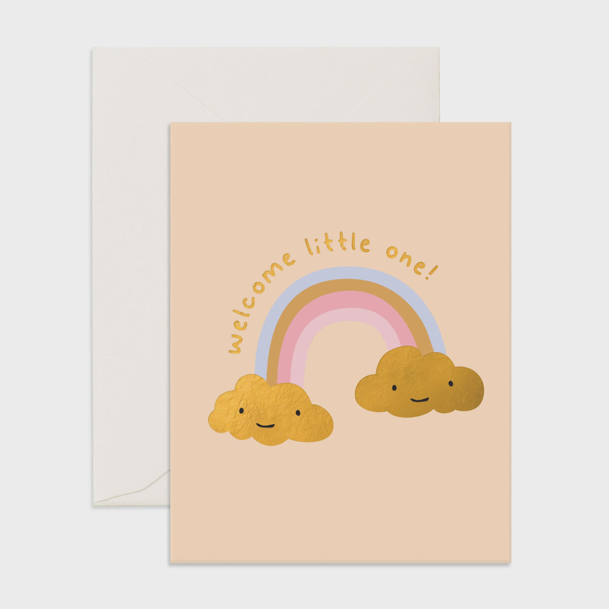Welcome Little One Rainbow Greeting Card