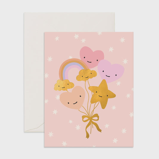 Blush Balloon Bouquet Greeting Card