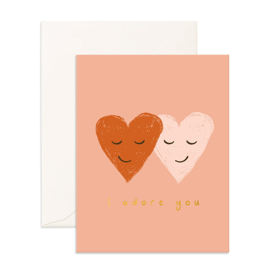 I Adore You Hearts Greeting Card