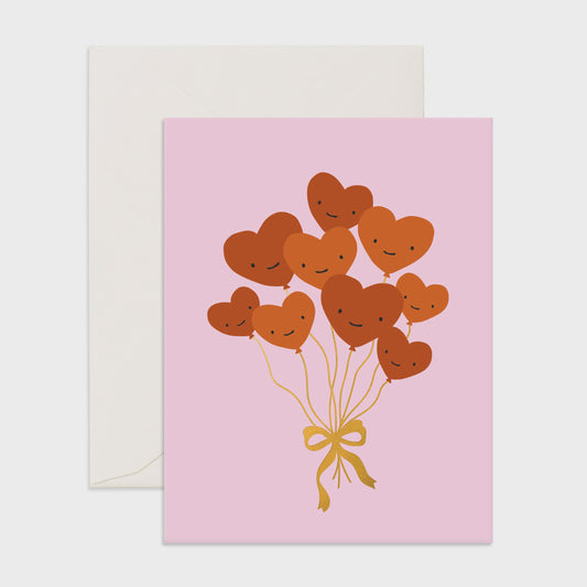 Heart Balloon Bouquet Greeting Card
