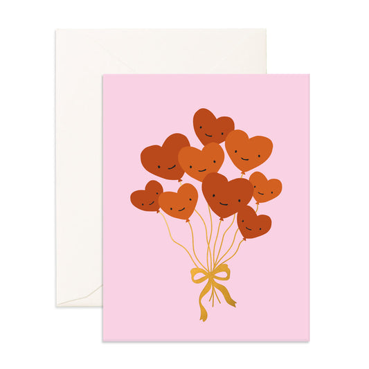 Heart Balloon Bouquet Greeting Card