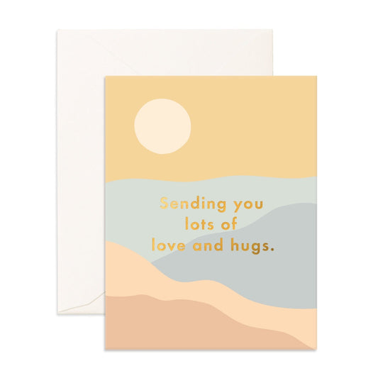 Love And Hugs Sunrise Greeting Card