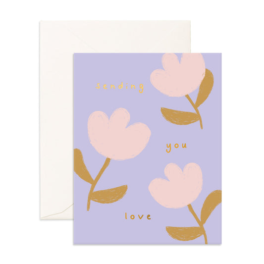 Sending Love Tulips Greeting Card