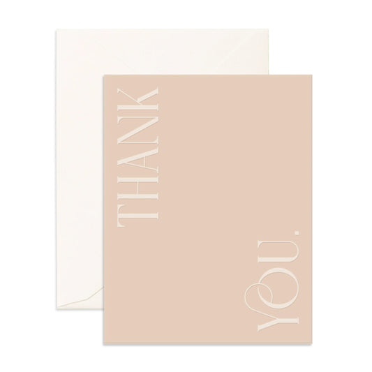 Thank You Greige Greeting Card