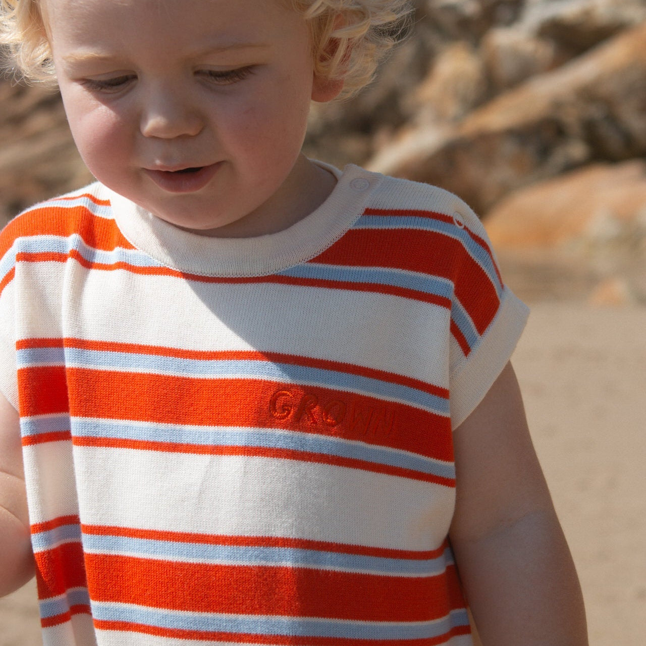 Island Stripe Baby Playsuit
